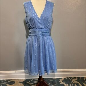 Elegant Blue Sleeveless Dress